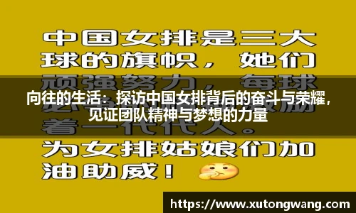 向往的生活：探访中国女排背后的奋斗与荣耀，见证团队精神与梦想的力量